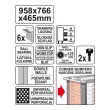 Vozík servisní 6 zásuvek - 958x766x465mm