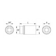 Hlavice 1/4" 4mm prodloužená 50mm CrV