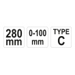 Kleště samosvorné (Grip) 280mm - typ "C" - kloubové koncovky