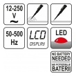 Zkoušečka digitální 12-250V + LED dioda
