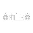 Hlavice 3/8" 6mm prodloužená 63mm CrV