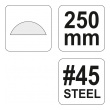 Rašple půlkulatá 250mm #45