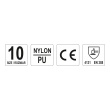Rukavice pracovní NYLON/PU šedé - 10"