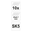 Břit náhradní 25x0,7mm - 10ks