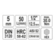 Hlavice 1/2" imbus 5 - 55mm