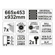 Vozík servisní 7 zásuvek - 665x453x932mm