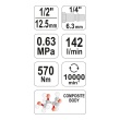 Utahovák pneumatický 1/2" - 570Nm