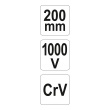 Kleště půlkulaté přímé 200mm VDE