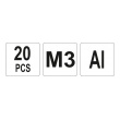 Nýtovací matice Al M3 - 20ks