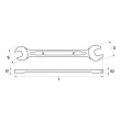 Klíč oboustranný 17x19mm plochý CrV