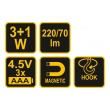 Svítilna 3W COB LED 220lm