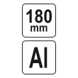 Trojúhelník ALU multifunkční 180mm - černý
