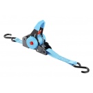 Popruh s ráčnou a háky samonavíjecí - 2m / 18mm - 100kg TÜV/GS - 2ks