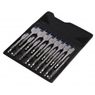 Vrtáky ploché sada 17ks - 6-32mm v textilním pouzdru