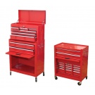 Vozík montážní celokovový dvoudílný 8 zásuvek + úložný box