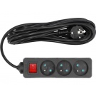 Kabel prodlužovací 5m + vypínač - 3 zásuvky