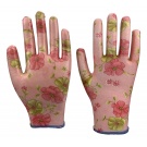 Rukavice zahradní - NITRILE flowers pink - 8"