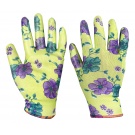Rukavice zahradní - NITRILE flowers pink - 9"