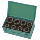 Hlavice rázové sada 3/4" černé 8ks - 19-41mm prodloužené IMPACT