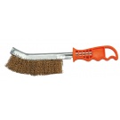 Kartáč vlnitý mosaz 27cm - plastová rukojeť