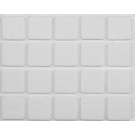 Podložka samolepící filc bílý - 20x20mm - 20ks