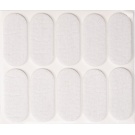Podložka samolepící filc bílý - 20x45mm - 10ks