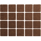 Podložka samolepící filc hnědý - 20x20mm - 20ks