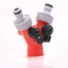 Rozbočka Y s uzávěry - 2x nipl + vnitřní závit 3/4"
