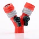 Rozbočka Y s uzávěry - 2x spojka 1/2" + vnitřní závit 3/4"
