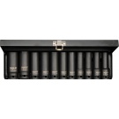 Hlavice rázové sada 1/2" černé 11ks - 10-24mm prodloužené IMPACT