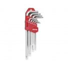 Klíče torx/tamper sada 9ks - T10-T50 prodloužené CrV