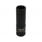 Hlavice rázová 1/2" - 15mm černá prodloužená IMPACT