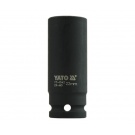 Hlavice rázová 1/2" - 22mm černá prodloužená IMPACT