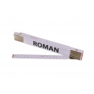 Skládací 2m ROMAN - bílý dřevěný