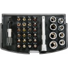 Bity sada + 1/4" hlavice - 34ks